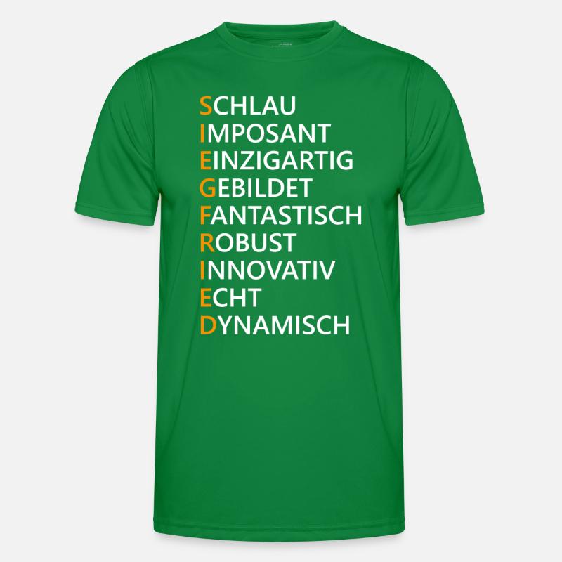 Siegfried Name Geschenk Männer Funktions-T-Shirt