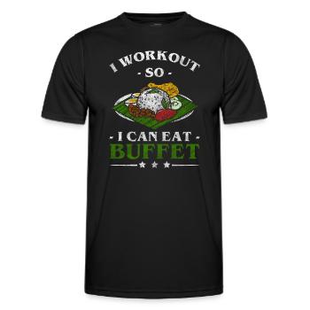 Meal: Connoisseurs, Drinks, Heavy Eaters - Men's Functional T-Shirt - black - Front - AI Model Male 178 dark (178cm)