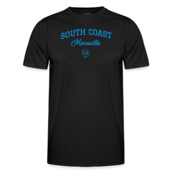 SOUTH COAST Marseille 13 - T-shirt sport Homme - noir - Devant - AI Model Male 178 dark (178cm)