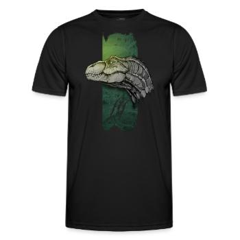 Rasante Verfolgung: Velociraptor in Bewegung - Männer Funktions-T-Shirt - Schwarz - Vorne - AI Model Male 178 dark (178cm)