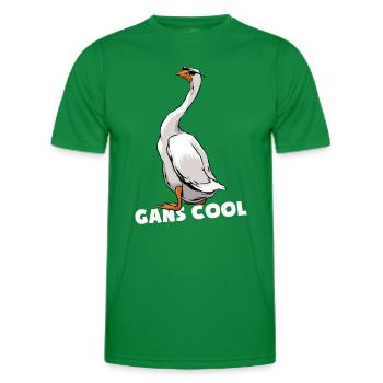 Colle Gans mit Sonnenbrille - Wortspiel - Gänsefan - Männer Funktions-T-Shirt - Kelly Green - Vorne - AI Model Male 178 dark (178cm)