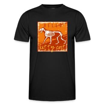 Smilodon - Sabertooth Cat - Fossil - Palaeontology - Männer Funktions-T-Shirt - Schwarz - Vorne - AI Model Male 178 dark (178cm)