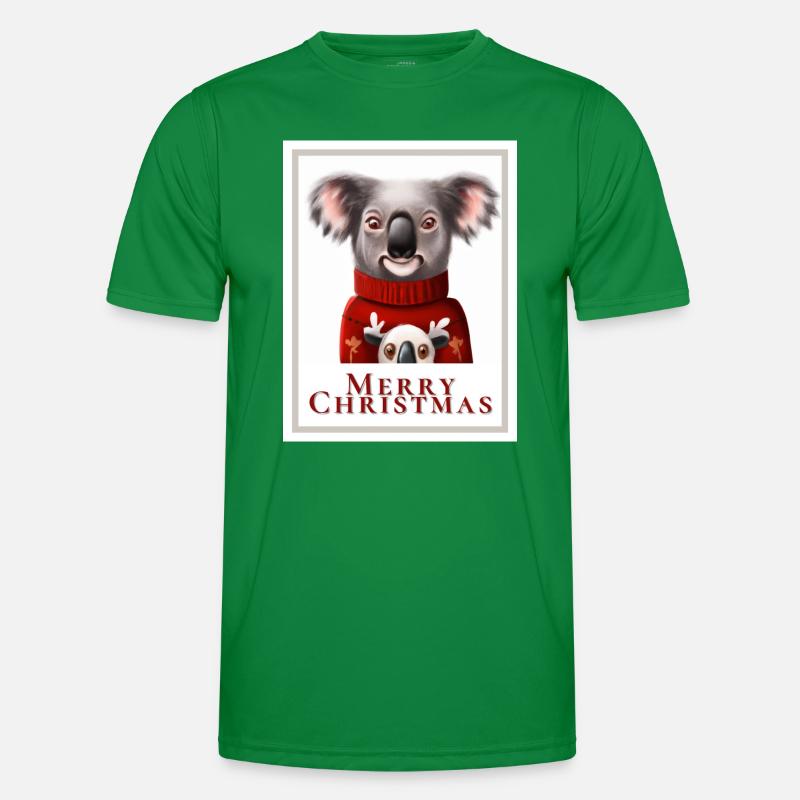 Portrait d’un koala dans un pull de Noël. T-shirt sport Homme