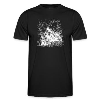 Racing Motorcycle Splash Style - Men's Functional T-Shirt - black - Front - AI Model Male 178 dark (178cm)