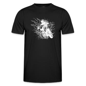 Offroad Racing Motorcycle Splash Style - Men's Functional T-Shirt - black - Front - AI Model Male 178 dark (178cm)