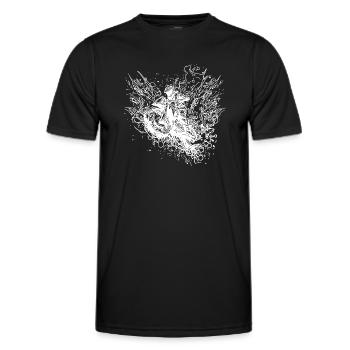 Terrain Motorcycling Motorcycle Splash Style - Men's Functional T-Shirt - black - Front - AI Model Male 178 dark (178cm)