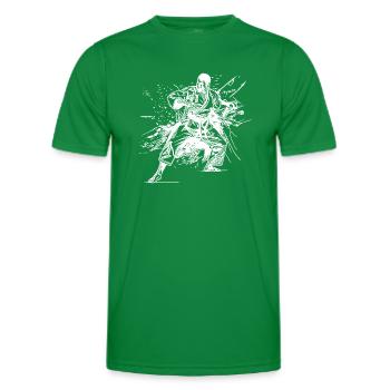 Tattoo Karate Style Sparring Partner Fighting Technique - Men's Functional T-Shirt - kelly green - Front - AI Model Male 178 dark (178cm)