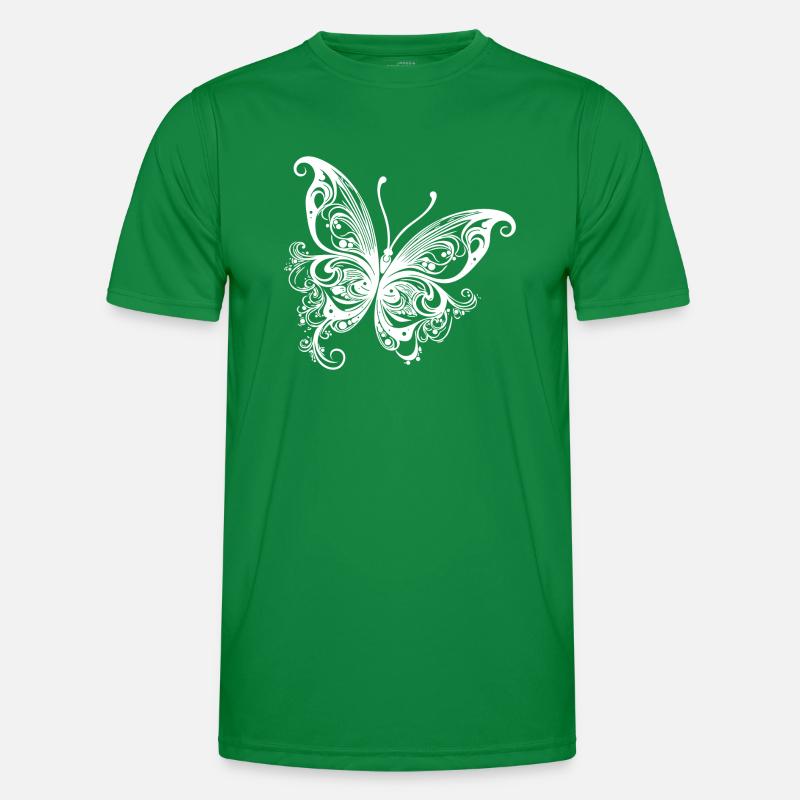 Dessin papillon de style lignes et points T-shirt sport Homme