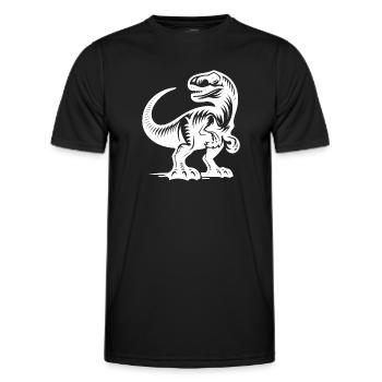 Mignon petit enfant Raptor dinosaure - T-shirt sport Homme - noir - Devant - AI Model Male 178 dark (178cm)