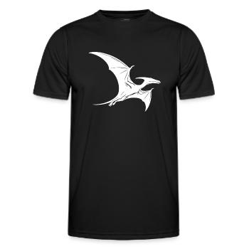 Dino Ptéranodon Dinosaure volant Ptérosaure - T-shirt sport Homme - noir - Devant - AI Model Male 178 dark (178cm)