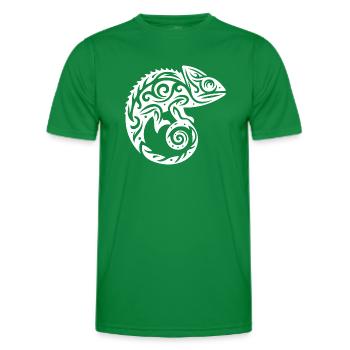 Écailleux Creeper Déguisement caméléon tatouage - T-shirt sport Homme - vert - Devant - AI Model Male 178 dark (178cm)