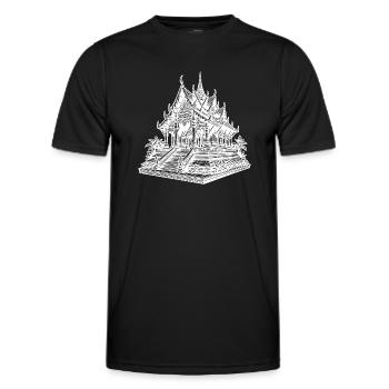 Exotic Pretty Thailand Temple - Men's Functional T-Shirt - black - Front - AI Model Male 178 dark (178cm)