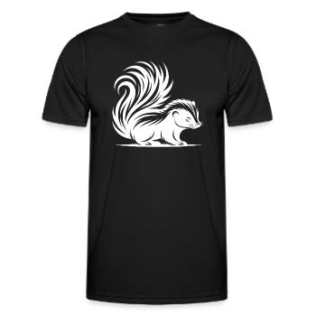 Cuddly Skunk Baby - Men's Functional T-Shirt - black - Front - AI Model Male 178 dark (178cm)