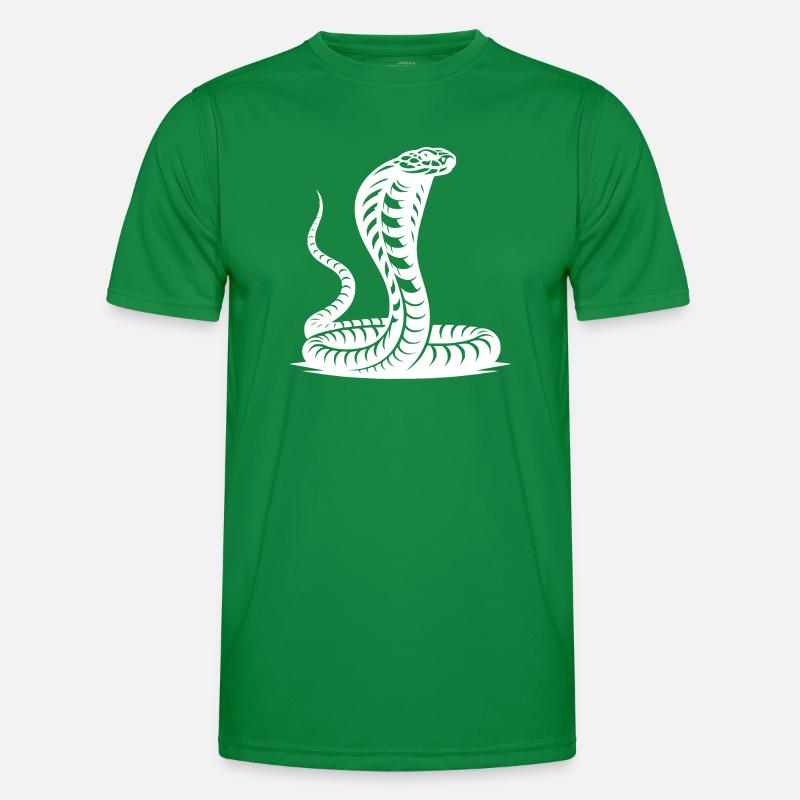 Conception de posture menaçante de bouclier de cou de cobra de serpent T-shirt sport Homme