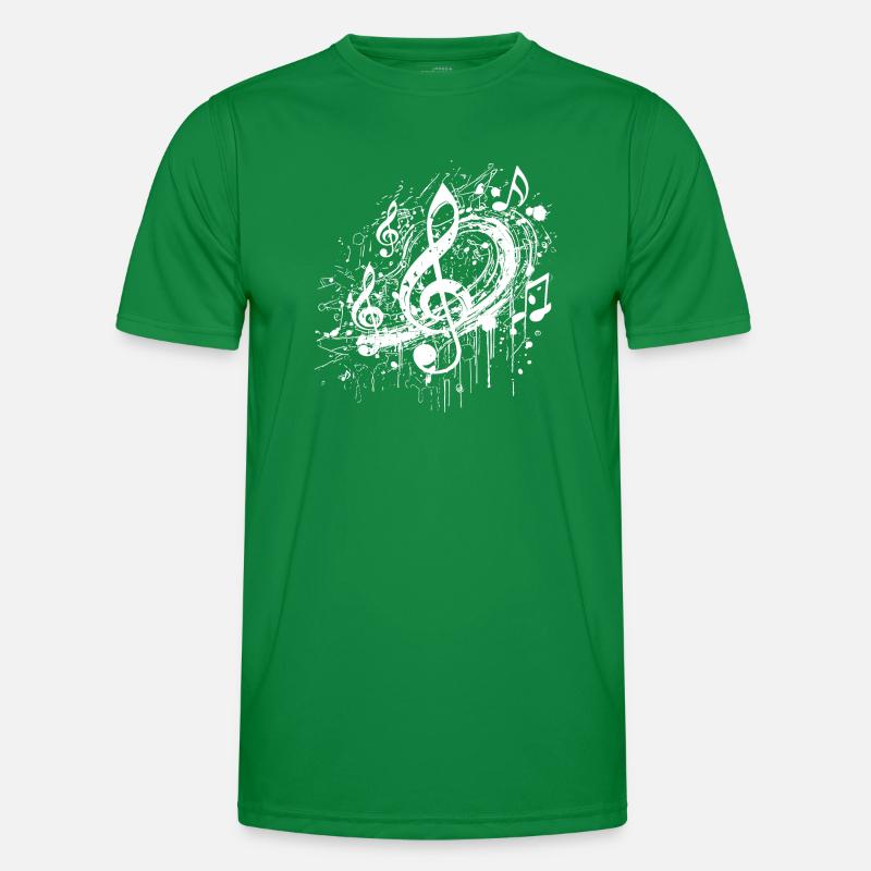 Flying Music Notes Chiave fluttuante Maglietta sportiva per uomo