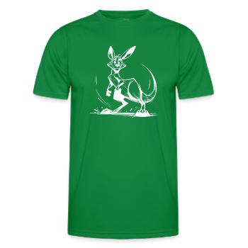 Beuteltier Bleistift Skizze Känguru Australien - Männer Funktions-T-Shirt - Kelly Green - Vorne - AI Model Male 178 dark (178cm)