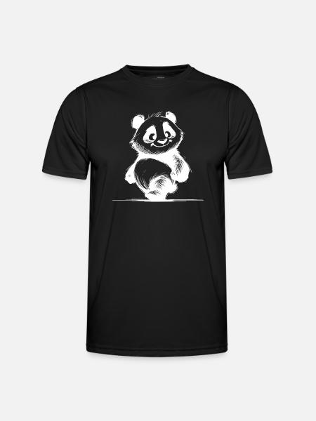 Panda Kids Bambino Orsetto di Peluche - Maglietta sportiva per uomo - nero