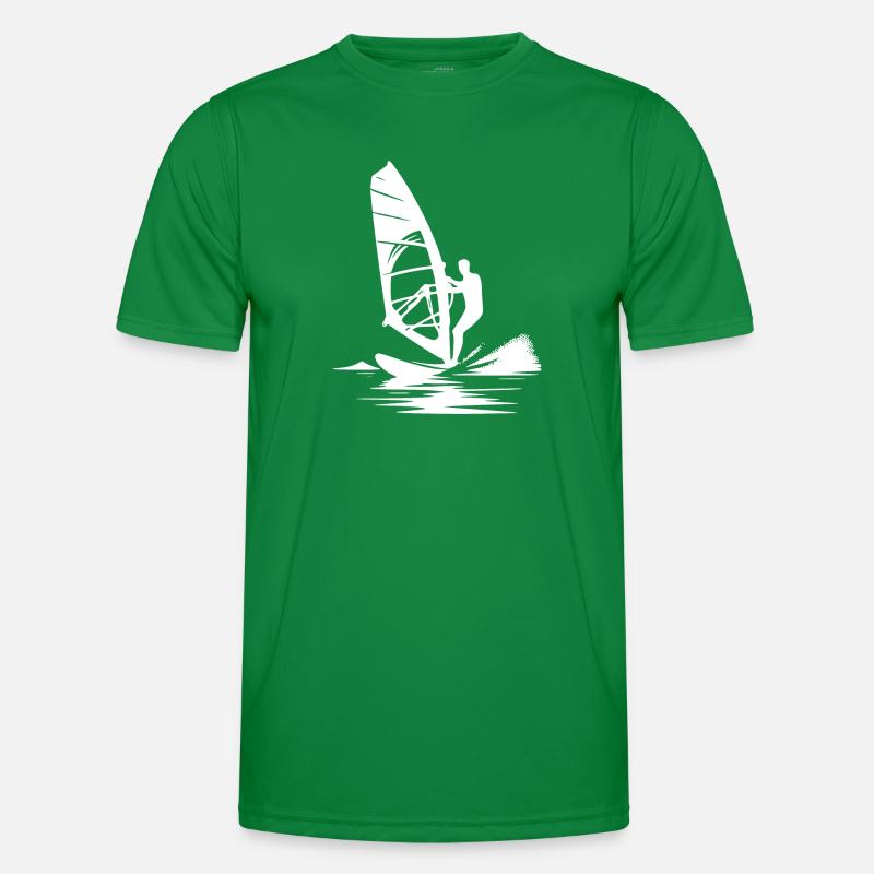 Surftechnik mit Windkraft Wind und Meeresbrise Männer Funktions-T-Shirt