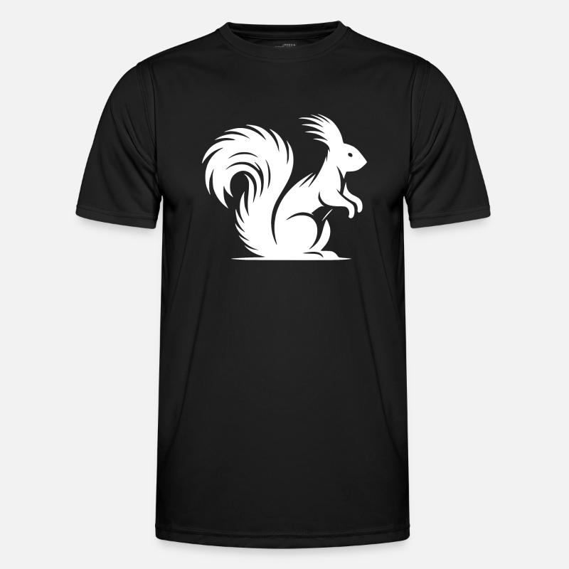 Putziges Eichhörnchen mit buschigem Schwanz - Männer Funktions-T-Shirt - Schwarz