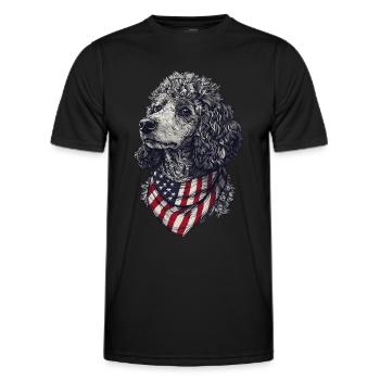 Pudel - Männer Funktions-T-Shirt - Schwarz - Vorne - AI Model Male 178 dark (178cm)