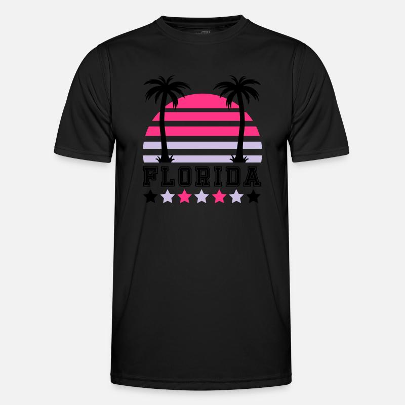 florida2 - Männer Funktions-T-Shirt - Schwarz