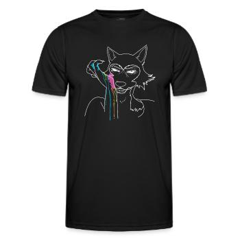Malerei v2 - Männer Funktions-T-Shirt - Schwarz - Vorne - AI Model Male 178 dark (178cm)