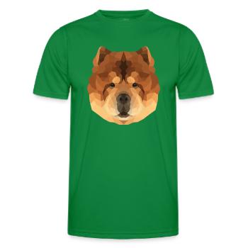 Polyart Chow Chow - T-shirt sport Homme - vert - Devant - AI Model Male 178 dark (178cm)