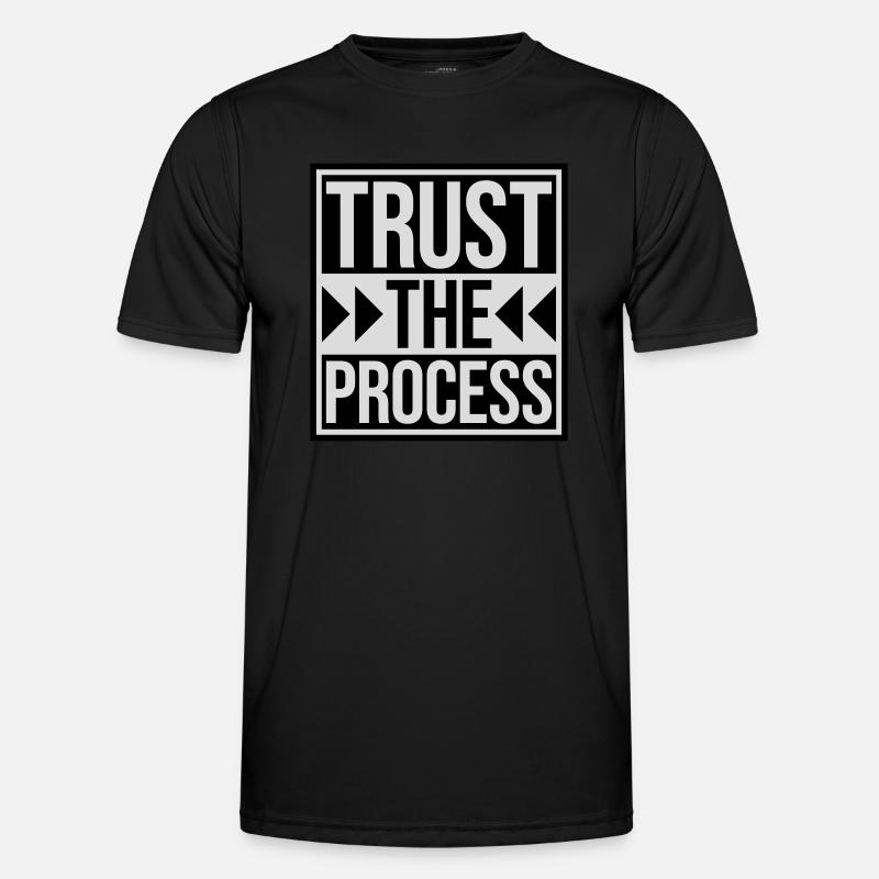 trust the process Zitat - Männer Funktions-T-Shirt - Schwarz