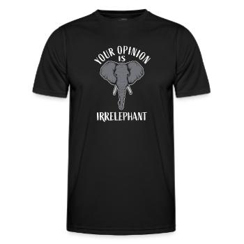Votre avis est Irrelephant - T-shirt sport Homme - noir - Devant - AI Model Male 178 dark (178cm)