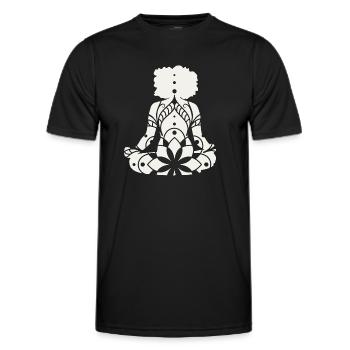 Yoga Meditation Mandala - Men's Functional T-Shirt - black - Front - AI Model Male 178 dark (178cm)