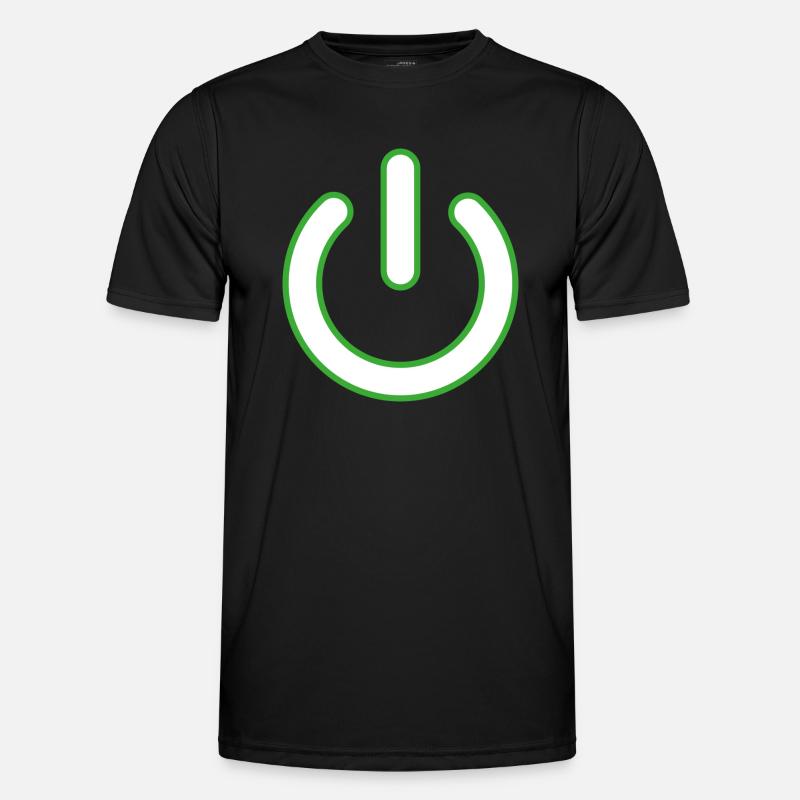 green powebutton Men's Functional T-Shirt