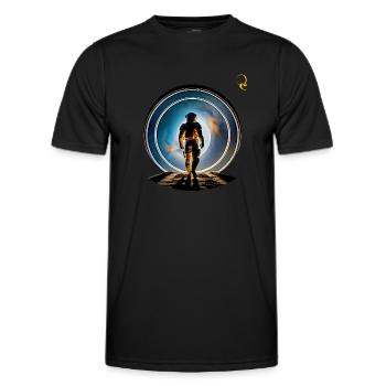 ARRIVÉE DANS LA GALAXIE - T-shirt sport Homme - noir - Devant - AI Model Male 178 dark (178cm)