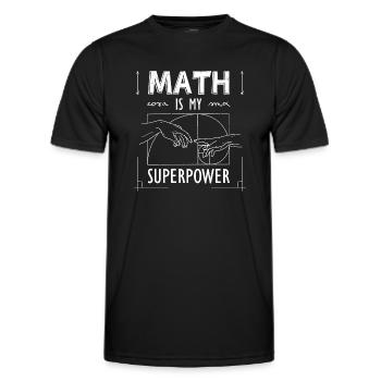 Fibonacci Golden Ratio Math Art Spiral - Men's Functional T-Shirt - black - Front - AI Model Male 178 dark (178cm)