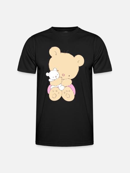 Bear hugging toy Teddy bear - Men's Functional T-Shirt - black