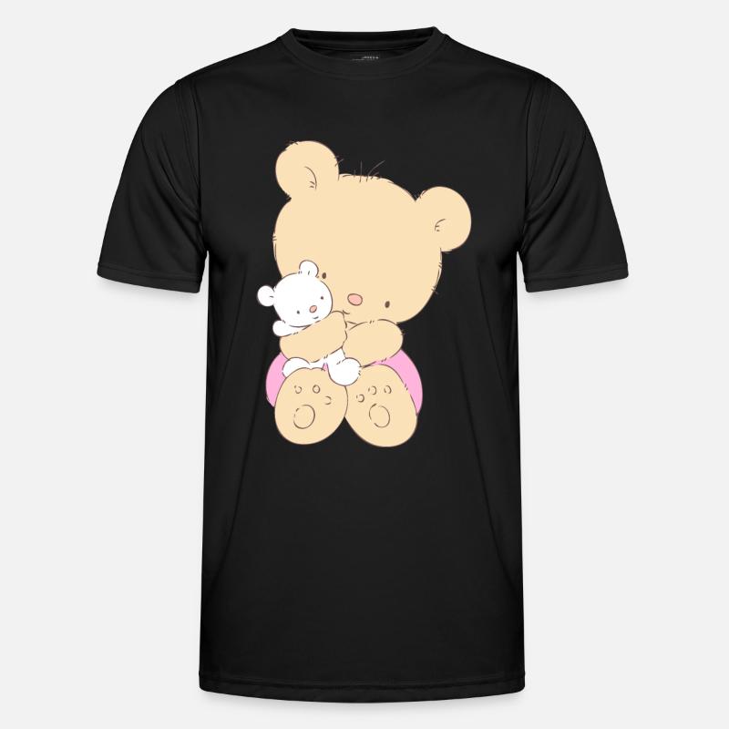 Bear hugging toy Teddy bear - Men's Functional T-Shirt - black
