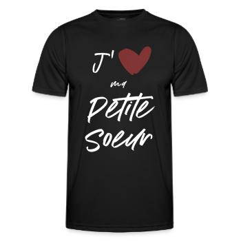 Ich liebe meine kleine Schwester - Männer Funktions-T-Shirt - Schwarz - Vorne - AI Model Male 178 dark (178cm)