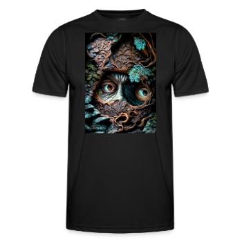 Rooted - Men's Functional T-Shirt - black - Front - AI Model Male 178 dark (178cm)