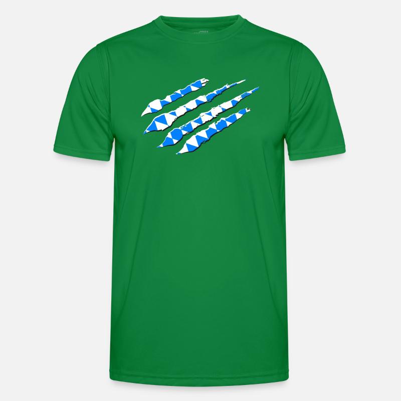 Bavaria flag scratch crack track claws Munich BY Men's Functional T-Shirt