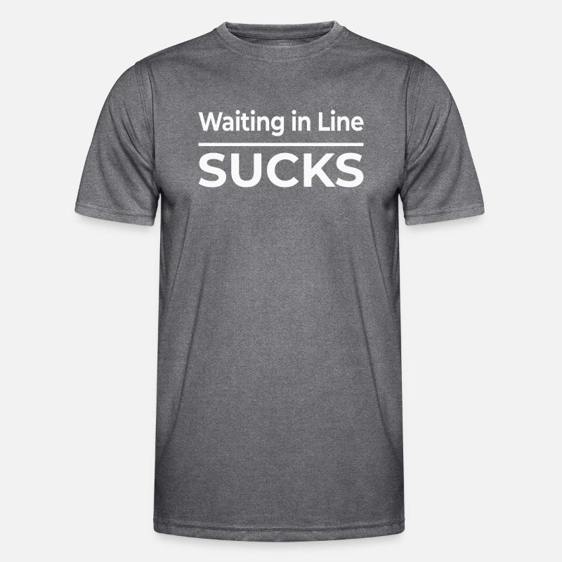 Faire la queue, c’est nul T-shirt sport Homme