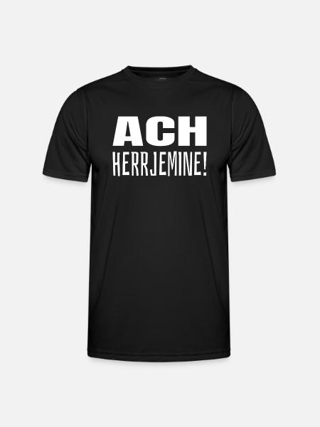 Ach herrjemine! - Männer Funktions-T-Shirt - Schwarz