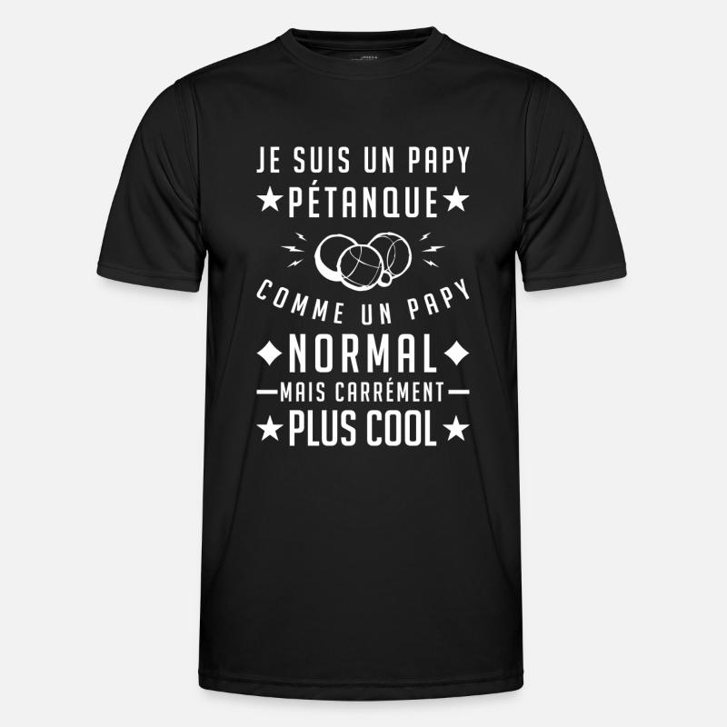 Ich bin ein Opa Petanque - Männer Funktions-T-Shirt - Schwarz