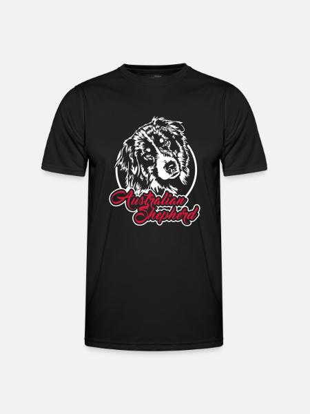 AUSTRALIAN SHEPHERD - Men's Functional T-Shirt - black