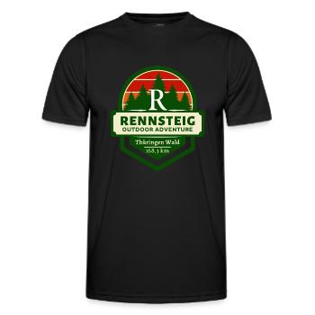 Rennsteig-Höhenweg des Thüringer Waldes - Männer Funktions-T-Shirt - Schwarz - Vorne - AI Model Male 178 dark (178cm)