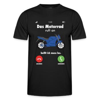 Motorrad Spruch Motorradfahrer Motorräder lustig - Männer Funktions-T-Shirt - Schwarz - Vorne - AI Model Male 178 dark (178cm)