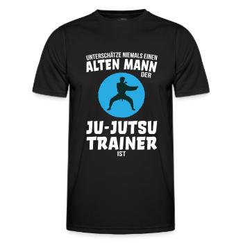 Ju Jutsu Trainer Jiu-Jitsu Kampfsport Training - Männer Funktions-T-Shirt - Schwarz - Vorne - AI Model Male 178 dark (178cm)