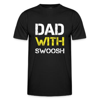 Dad with swoosh - Men's Functional T-Shirt - black - Front - AI Model Male 178 dark (178cm)