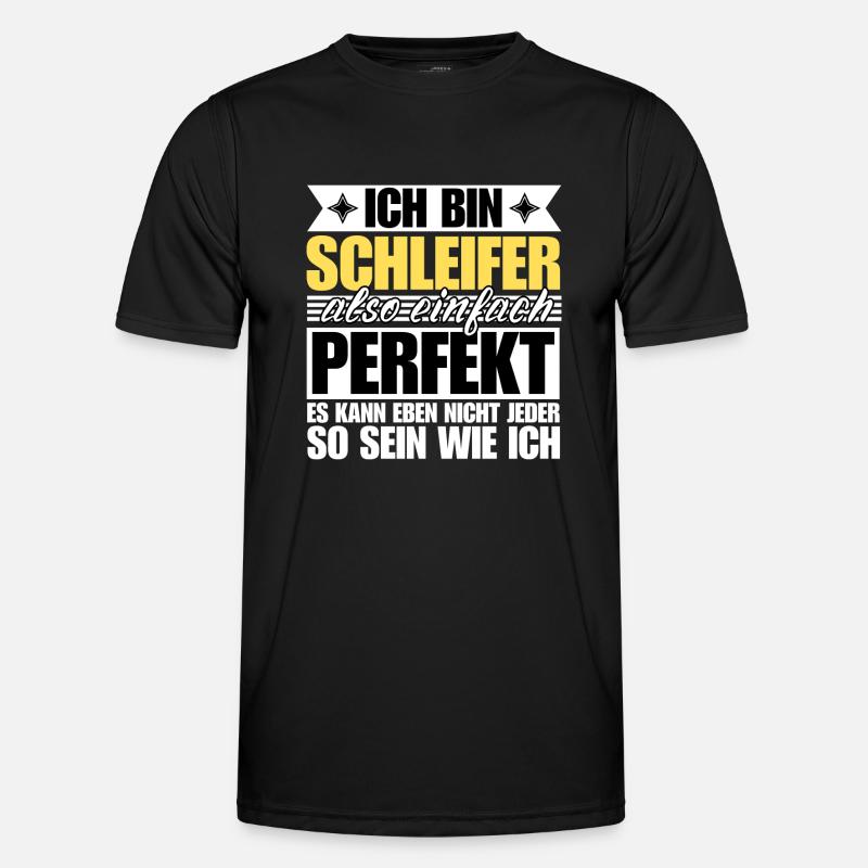 Perfekter Schleifer - Männer Funktions-T-Shirt - Schwarz