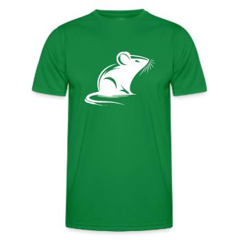 Mouse Drawing Tattoo Style - Men's Functional T-Shirt - kelly green - Front - AI Model Male 178 dark (178cm)