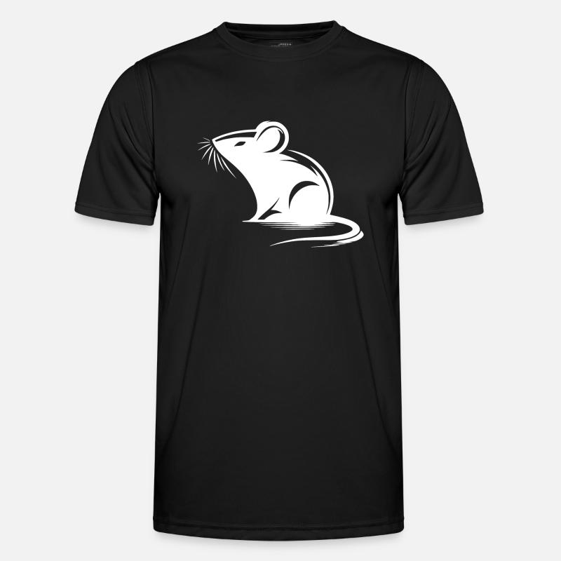 Little Cute Mouse Drawing - Men's Functional T-Shirt - black