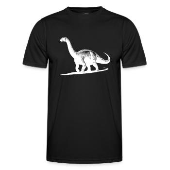 Riesiger Dino Brachiosaurus Dinosaurier - Männer Funktions-T-Shirt - Schwarz - Vorne - AI Model Male 178 dark (178cm)